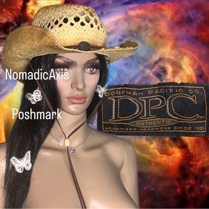Dorfmam Pacific Co. DPC authentic handmade toyo straw cowboy cowgirl western hat